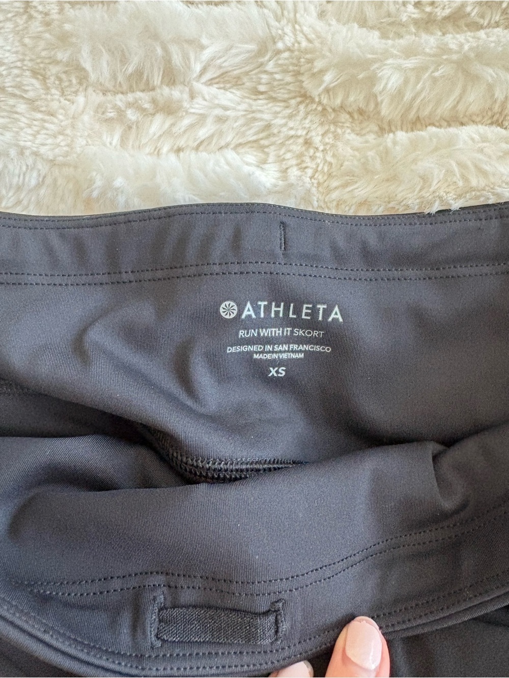 Athleta Black Mini Skirt - Stretch Activewear Skort - Picture 5 of 5